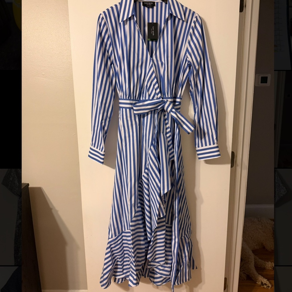 kate spade Julia stripe wrap dress - Picture 2 of 4